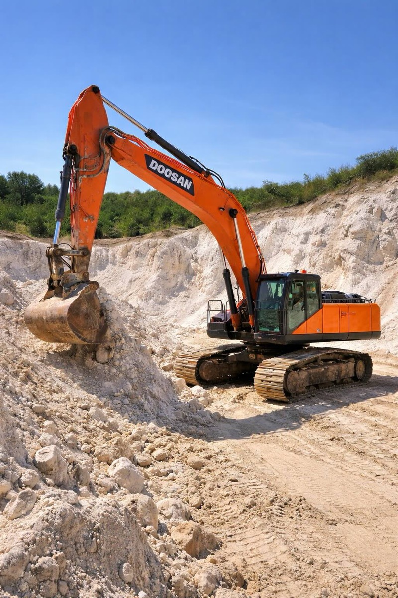 Koparka Doosan DX300 LC7 wizualizacja
