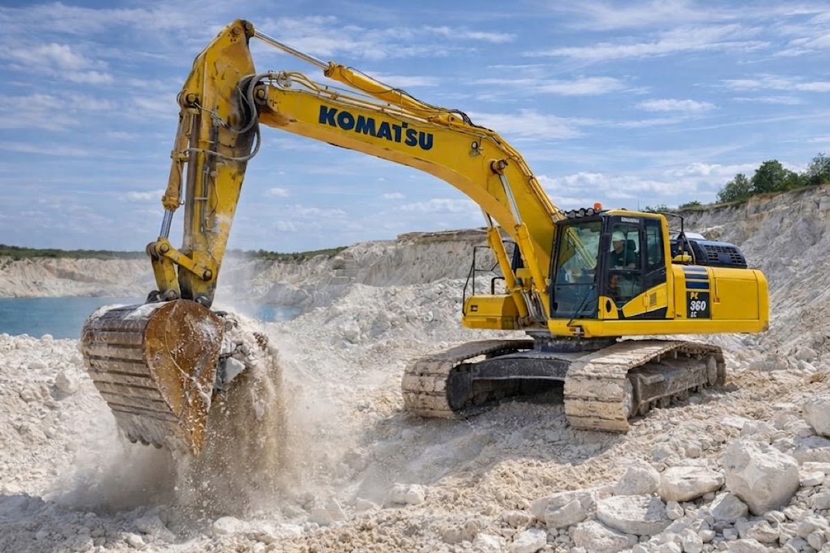 Koparka Komatsu PC360LC wizualizacja główna